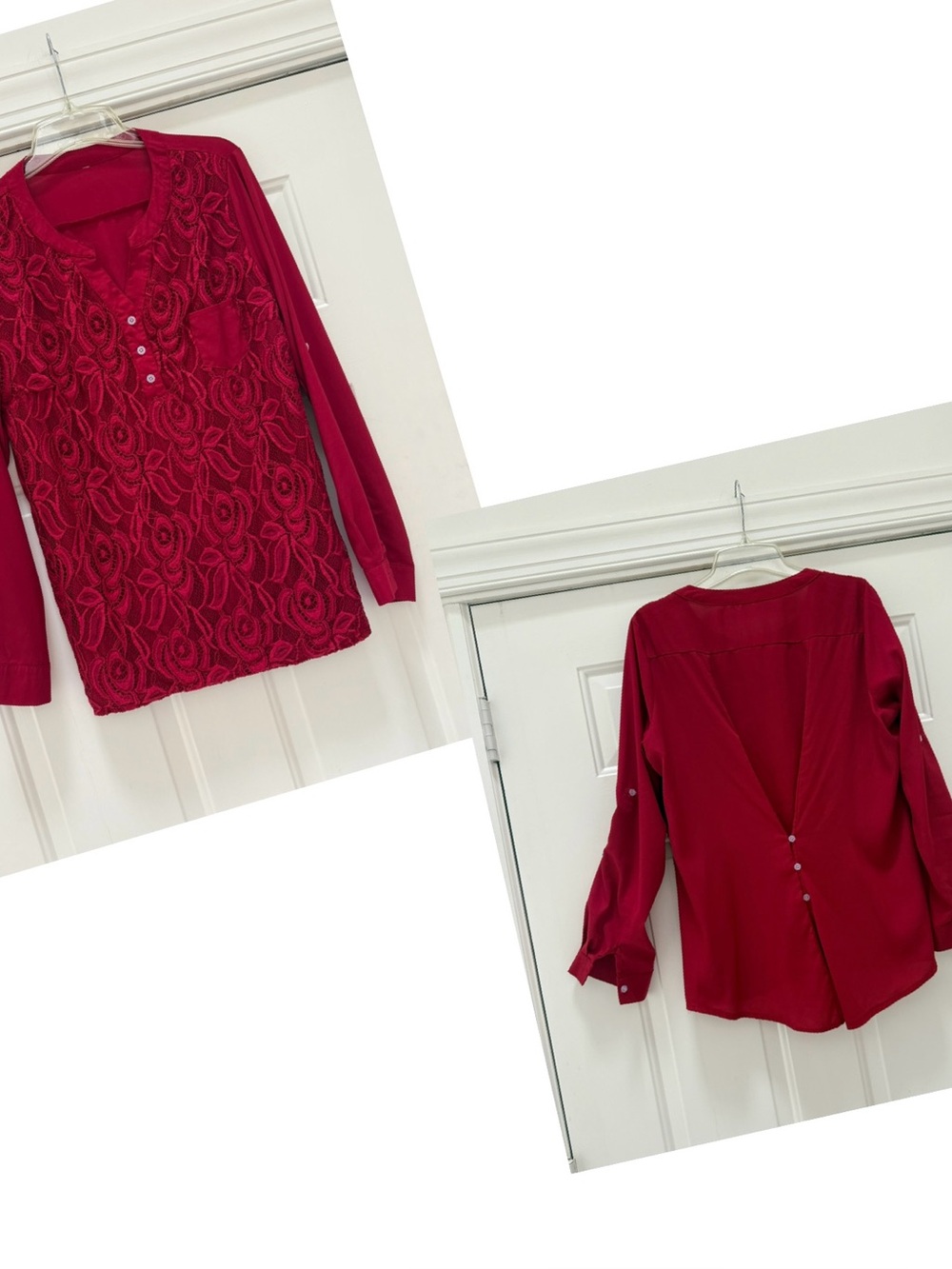 Candy Apple Red Holiday Blouse